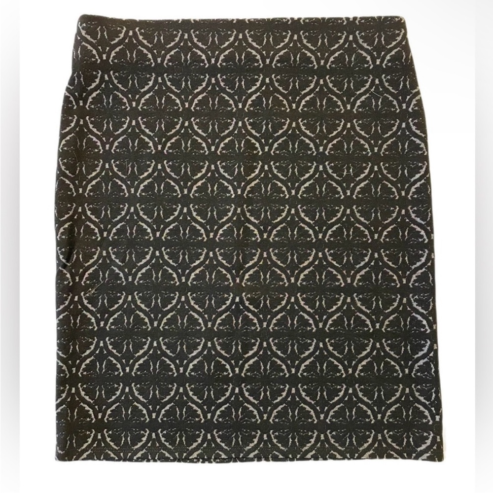 NWT LOFT Outlet Black Print Pencil Skirt Size MP